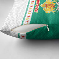 Bulgaria Christmas Pillow Cover with Green-White Theme, Coat of Arms, and National Flag Motif - Wonder Print Shop