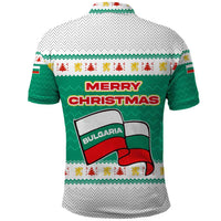 Bulgaria Christmas Polo Shirt with Green-White Theme, Coat of Arms, and National Flag Motif - Wonder Print Shop
