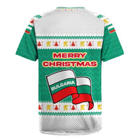 Bulgaria Christmas Rugby Jersey with Green-White Theme, Coat of Arms, and National Flag Motif - Wonder Print Shop