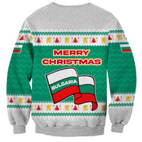Bulgaria Christmas Sweatshirt with Green-White Theme, Coat of Arms, and National Flag Motif - Wonder Print Shop