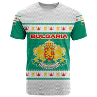 Bulgaria Christmas T Shirt with Green-White Theme, Coat of Arms, and National Flag Motif - Wonder Print Shop