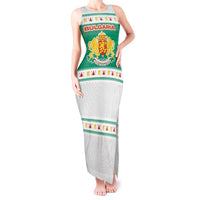 Bulgaria Christmas Tank Maxi Dress with Green-White Theme, Coat of Arms, and National Flag Motif - Wonder Print Shop