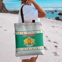 Bulgaria Christmas Tote Bag with Green-White Theme, Coat of Arms, and National Flag Motif - Wonder Print Shop
