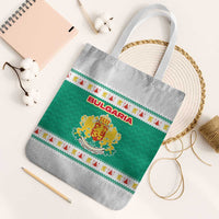 Bulgaria Christmas Tote Bag with Green-White Theme, Coat of Arms, and National Flag Motif - Wonder Print Shop