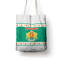 Bulgaria Christmas Tote Bag with Green-White Theme, Coat of Arms, and National Flag Motif - Wonder Print Shop