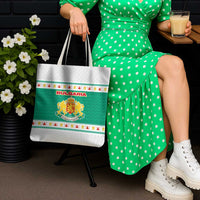 Bulgaria Christmas Tote Bag with Green-White Theme, Coat of Arms, and National Flag Motif - Wonder Print Shop
