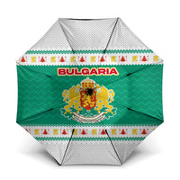 Bulgaria Christmas Umbrella with Green-White Theme, Coat of Arms, and National Flag Motif - Wonder Print Shop