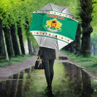 Bulgaria Christmas Umbrella with Green-White Theme, Coat of Arms, and National Flag Motif - Wonder Print Shop