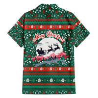Bulgaria Christmas Hawaiian Shirt with Green-Red Theme, Golden Lion, and Santa Sleigh Motif - Wonder Print Shop