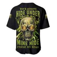 Your Demons Hide Under Your Bed Baseball Jersey - Wonder Print Shop