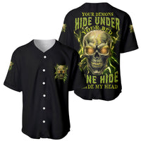 Your Demons Hide Under Your Bed Baseball Jersey - Wonder Print Shop