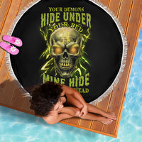 Your Demons Hide Under Your Bed Beach Blanket - Wonder Print Shop