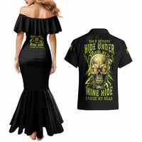 Your Demons Hide Under Your Bed Couples Matching Mermaid Dress and Hawaiian Shirt - Wonder Print Shop