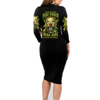 Your Demons Hide Under Your Bed Family Matching Long Sleeve Bodycon Dress and Hawaiian Shirt - Wonder Print Shop