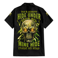 Your Demons Hide Under Your Bed Family Matching Mermaid Dress and Hawaiian Shirt - Wonder Print Shop