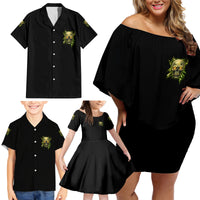 Your Demons Hide Under Your Bed Family Matching Off Shoulder Short Dress and Hawaiian Shirt - Wonder Print Shop