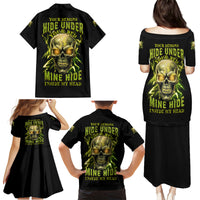 Your Demons Hide Under Your Bed Family Matching Puletasi Dress and Hawaiian Shirt - Wonder Print Shop