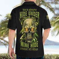 Your Demons Hide Under Your Bed Hawaiian Shirt - Wonder Print Shop