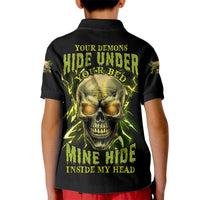 Your Demons Hide Under Your Bed Kid Polo Shirt - Wonder Print Shop