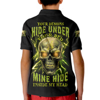 Your Demons Hide Under Your Bed Kid Polo Shirt - Wonder Print Shop