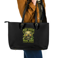 Your Demons Hide Under Your Bed Leather Tote Bag - Wonder Print Shop