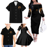 When I Was Born Reaper Fire Family Matching Off Shoulder Long Sleeve Dress and Hawaiian Shirt - Wonder Print Shop