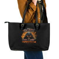 When I Was Born Reaper Fire Leather Tote Bag - Wonder Print Shop