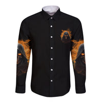 When I Was Born Reaper Fire Long Sleeve Button Shirt - Wonder Print Shop