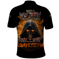 When I Was Born Reaper Fire Polo Shirt - Wonder Print Shop