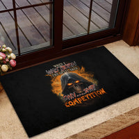 When I Was Born Reaper Fire Rubber Doormat - Wonder Print Shop