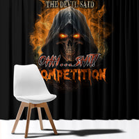 When I Was Born Reaper Fire Window Curtain - Wonder Print Shop