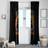 When I Was Born Reaper Fire Window Curtain - Wonder Print Shop