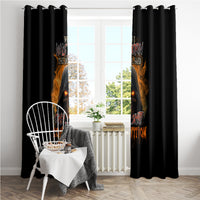 When I Was Born Reaper Fire Window Curtain - Wonder Print Shop