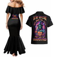 In My Defense I Was Left Unsupervised Halloween Couples Matching Mermaid Dress and Hawaiian Shirt - Wonder Print Shop