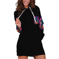In My Defense I Was Left Unsupervised Halloween Hoodie Dress - Wonder Print Shop