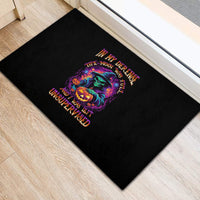 In My Defense I Was Left Unsupervised Halloween Rubber Doormat - Wonder Print Shop