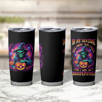 In My Defense I Was Left Unsupervised Halloween Tumbler Cup - Wonder Print Shop