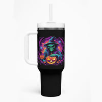 In My Defense I Was Left Unsupervised Halloween Tumbler With Handle - Wonder Print Shop