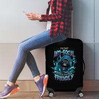 I'm Not Anti-social Mad Reaper Skull Luggage Cover - Wonder Print Shop