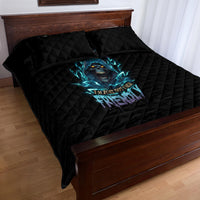 I'm Not Anti-social Mad Reaper Skull Quilt Bed Set - Wonder Print Shop