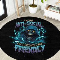 im-not-anti-social-mad-reaper-skull-round-carpet