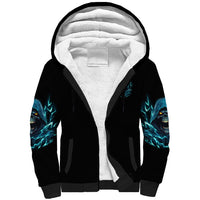 I'm Not Anti-social Mad Reaper Skull Sherpa Hoodie - Wonder Print Shop