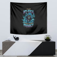 I'm Not Anti-social Mad Reaper Skull Tapestry - Wonder Print Shop