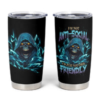 I'm Not Anti-social Mad Reaper Skull Tumbler Cup - Wonder Print Shop