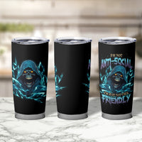 I'm Not Anti-social Mad Reaper Skull Tumbler Cup - Wonder Print Shop