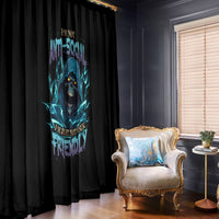 I'm Not Anti-social Mad Reaper Skull Window Curtain - Wonder Print Shop