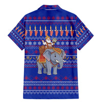 Cambodia Christmas Family Matching Mermaid Dress and Hawaiian Shirt with Santa in Traditional Outfit Elephant Dancers and Snowflake Pattern - Wonder Print Shop
