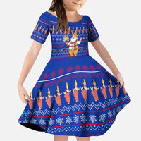 Cambodia Christmas Family Matching Off The Shoulder Long Sleeve Dress and Hawaiian Shirt with Santa in Traditional Outfit Elephant Dancers and Snowflake Pattern - Wonder Print Shop