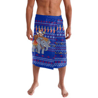Cambodia Christmas Lavalava with Santa in Traditional Outfit Elephant Dancers and Snowflake Pattern - Wonder Print Shop