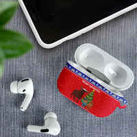 Cambodia Christmas AirPods Case with Buffalo Children Holiday Tree Snowflakes and Khmer Pattern Design - Wonder Print Shop